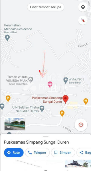 Tanah Dijual di Jambi Luar Kota, Kab. Muaro Jambi, LT 600m²