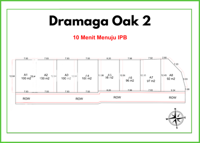 Tanah Dijual di Dramaga, Kab. Bogor, LT 100m²