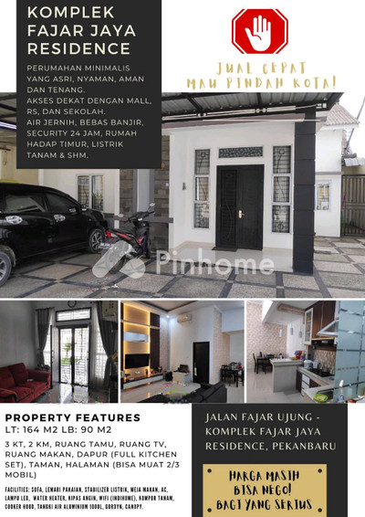 Rumah Dijual di Payung Sekaki, Kota Pekanbaru, 2 KM, 3 KT, LT 90m², LB 164m²