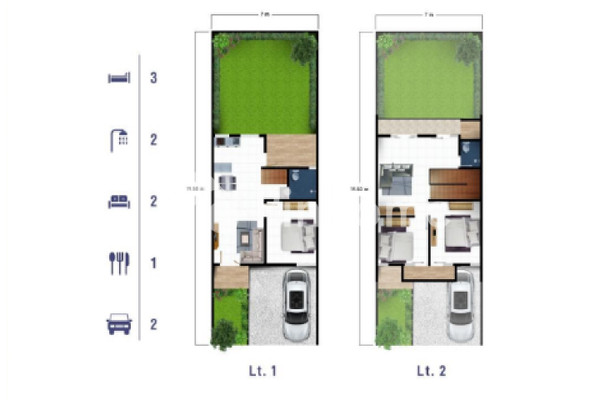Rumah Dijual di Dieng Town House, Sukun, Kota Malang, 2 KM, 3-3 KT, LT 105-168m², LB 97-156m² - 7