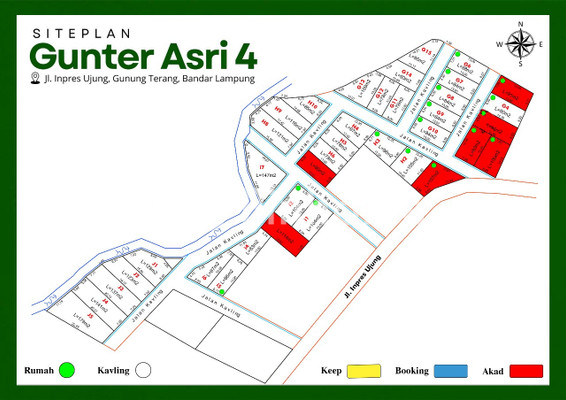 Tanah Komersial Dijual di Langkapura, Kota Bandar Lampung, LT 78m² - 2